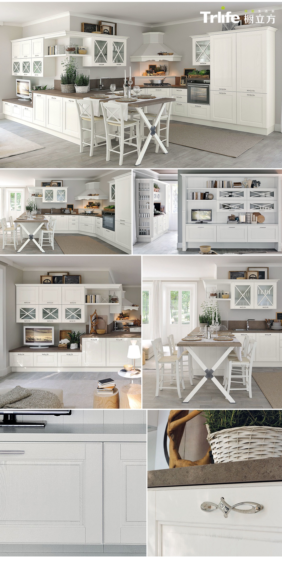 Solid wood kitchen cabinet - T-K13