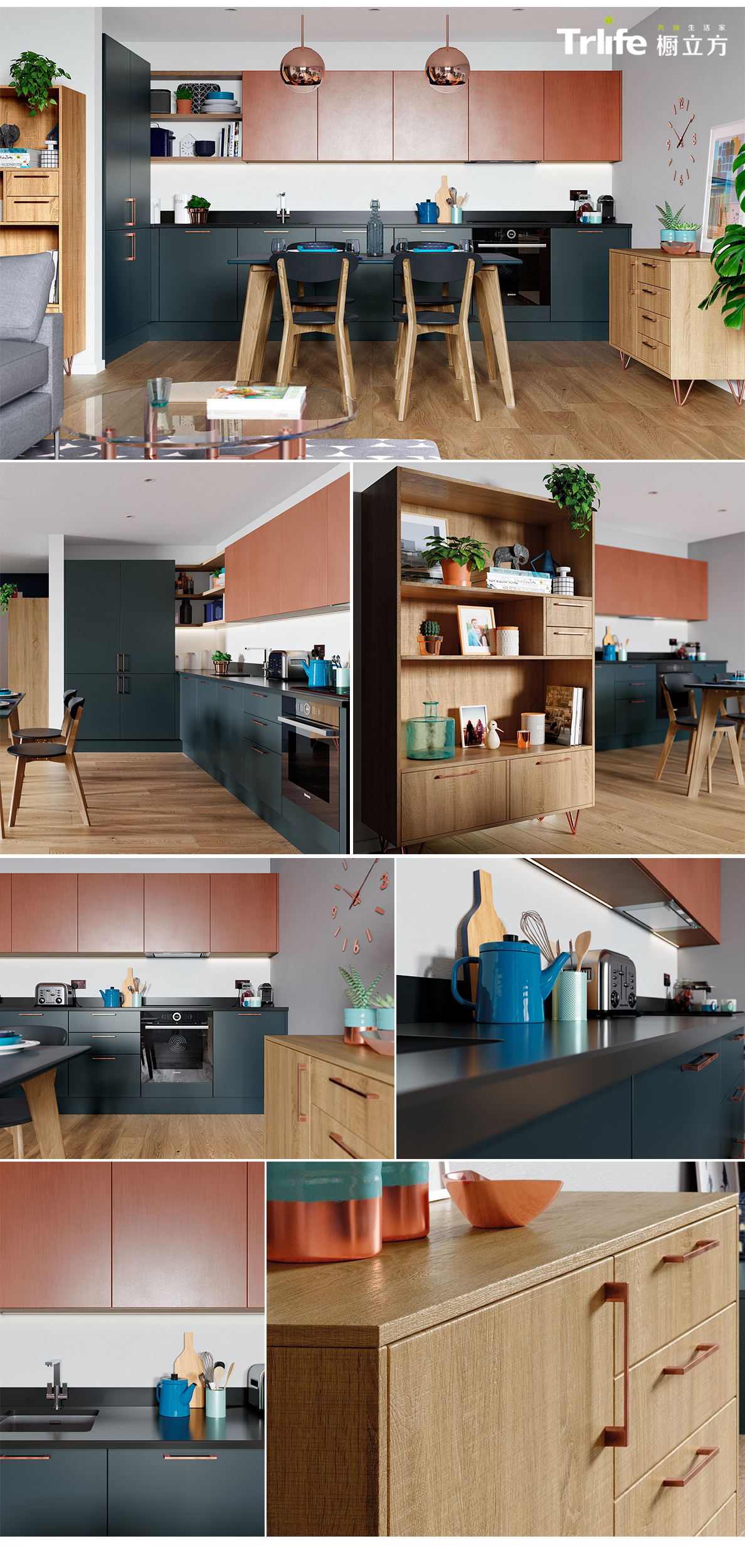 Solid wood kitchen cabinet - T-K25